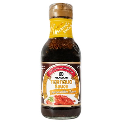 Kikkoman Teriyaki Sauce mit geröstetem Sesam 250ml Teriyaki Marinade