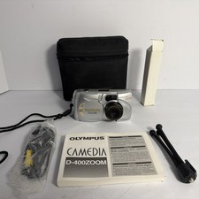 Olympus Camedia D-400 Zoom 1.3MP Digital Camera 3x Zoom Tested Case Manual Acc