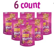 Purina Friskies Playfuls With Salmon and Shrimp Flavor Cat Treats - Pack of 6 