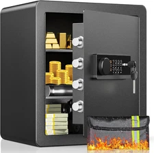 2.0 Cubic Feet Safe Box, Anti-Theft Electronic Security Safe with Fireproof Wate