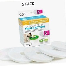 Catit Senses Flower Fountain Triple Action Drinking Water 5 Filters Value Pack