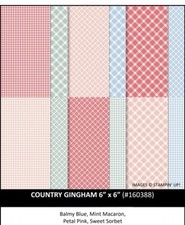 Stampin Up COUNTRY GINGHAM 24 Sheets 6x6 Designer Series Paper DSP