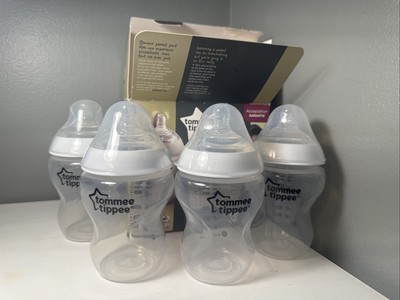 Tommee Tippee Closer to Nature Feeding Baby Bottles Set of 4 (9oz)  In Box