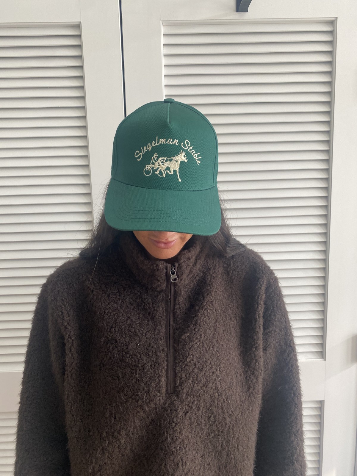 SIEGELMAN Stable Hat - great condition- emerald/white