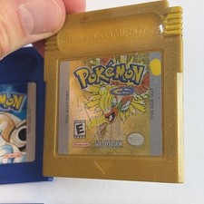 Pokemon Blue & Gold Version Nintendo Game Boy Authentic Bundle New Battery Saves
