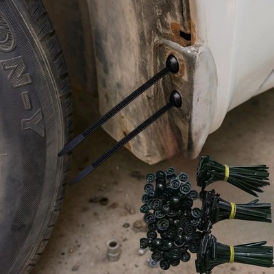 Universal Car Fastener Clips Nylon Cable Tie Buckle Screw Trim Panel Fender