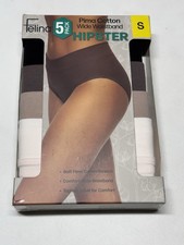Felina Women's 5-Pack Pima Cotton Wide Waistband Hipster, Multicolor, Size S