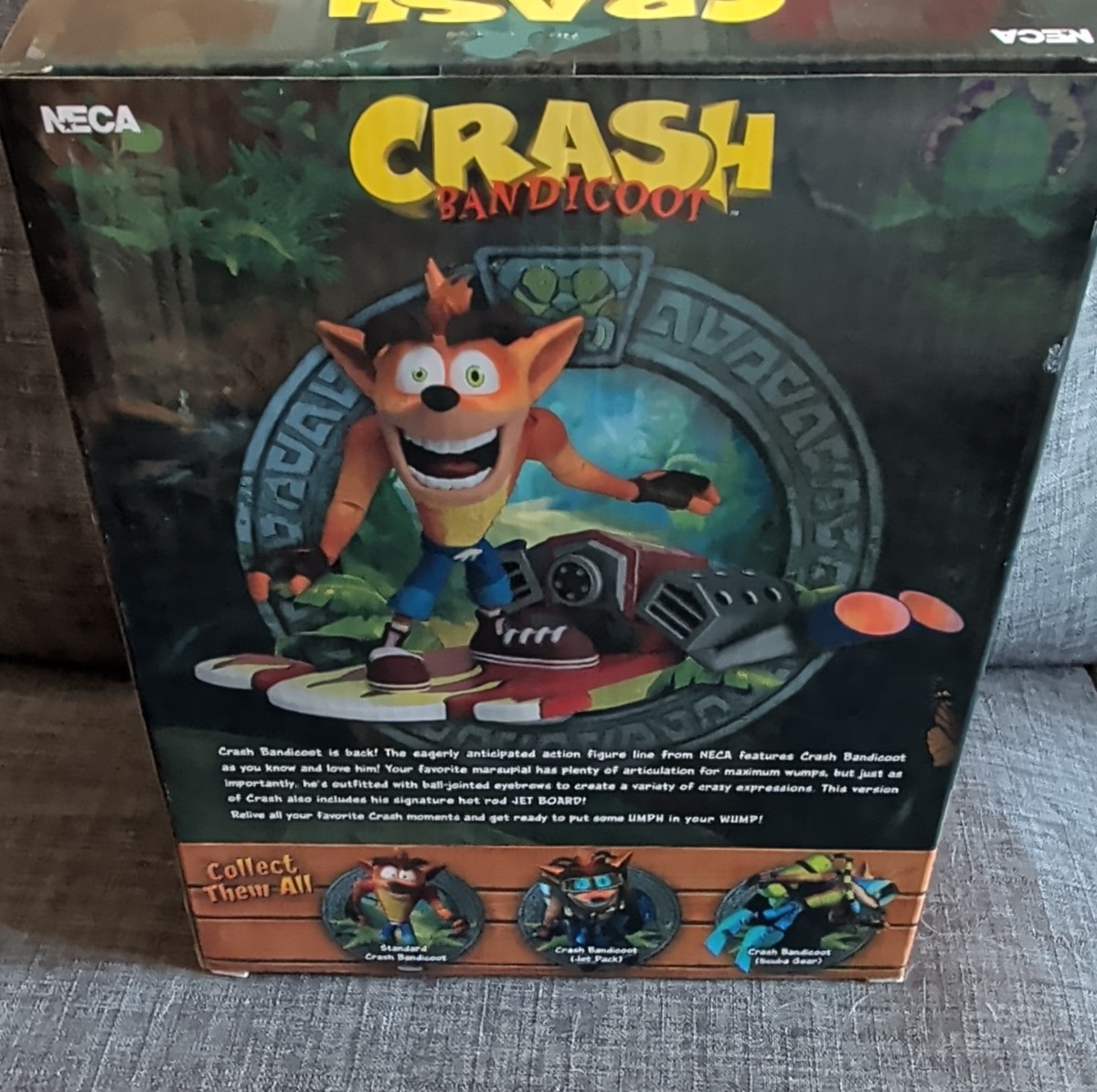NECA Crash Bandicoot Deluxe Figure with Jet Board Ball-Jointed