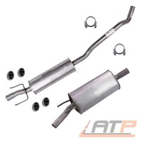 Auspuffanlage MITTEL- EndschalldÄMpfer FÜR Opel Corsa B 1.2 1.4 1.5 TD 1.7 D