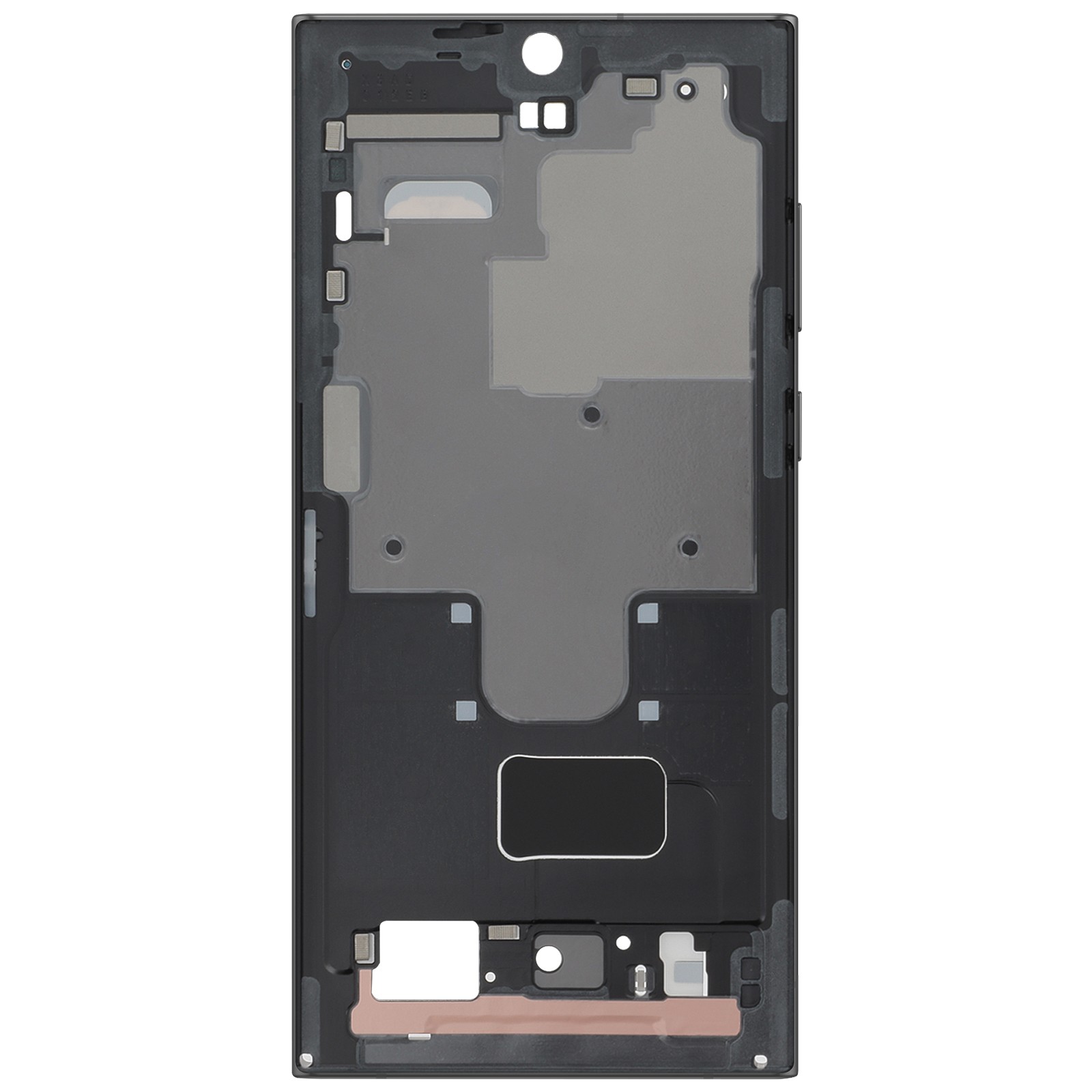 Boîtier central pour Galaxy S22 Ultra châssis intermédiaire gris de rechange