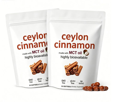 Ceylon Cinnamon 300 Softgels with MCT Oil | Highly Bioavail | 7,200Mg Equivalent