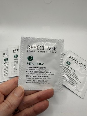 Repêchage Vita Cura Triple Firming Cream Sample Packets Face Throat 2ml Each 8. 
