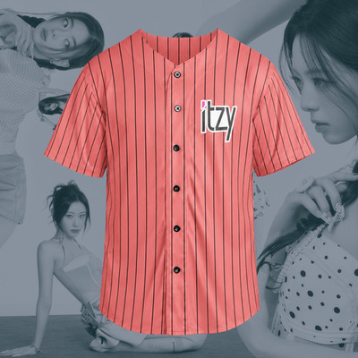 ITZY TUNNEL VISION Baseball Jersey Red Shirt Kpop Midzy Concert Outfit K69
