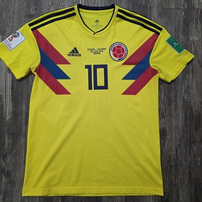 2018 Adidas Colombia Home Soccer Jersey James Rodriguez Men M