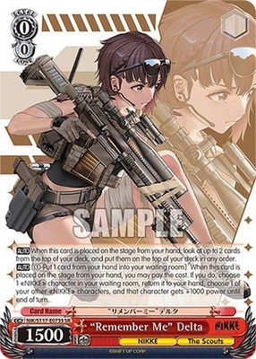 Weiss Schwarz Nikke Goddess of Victory SR/RRR Single Cards