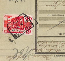 BELGIUM Railway 18f Stamp PARCEL POST LABEL Liege Mol 1951 Colis Postaux WF271