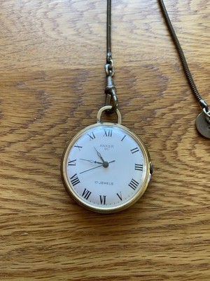 Anker 01, 17 Jewels Taschenuhr Sammlerstück HAU läuft