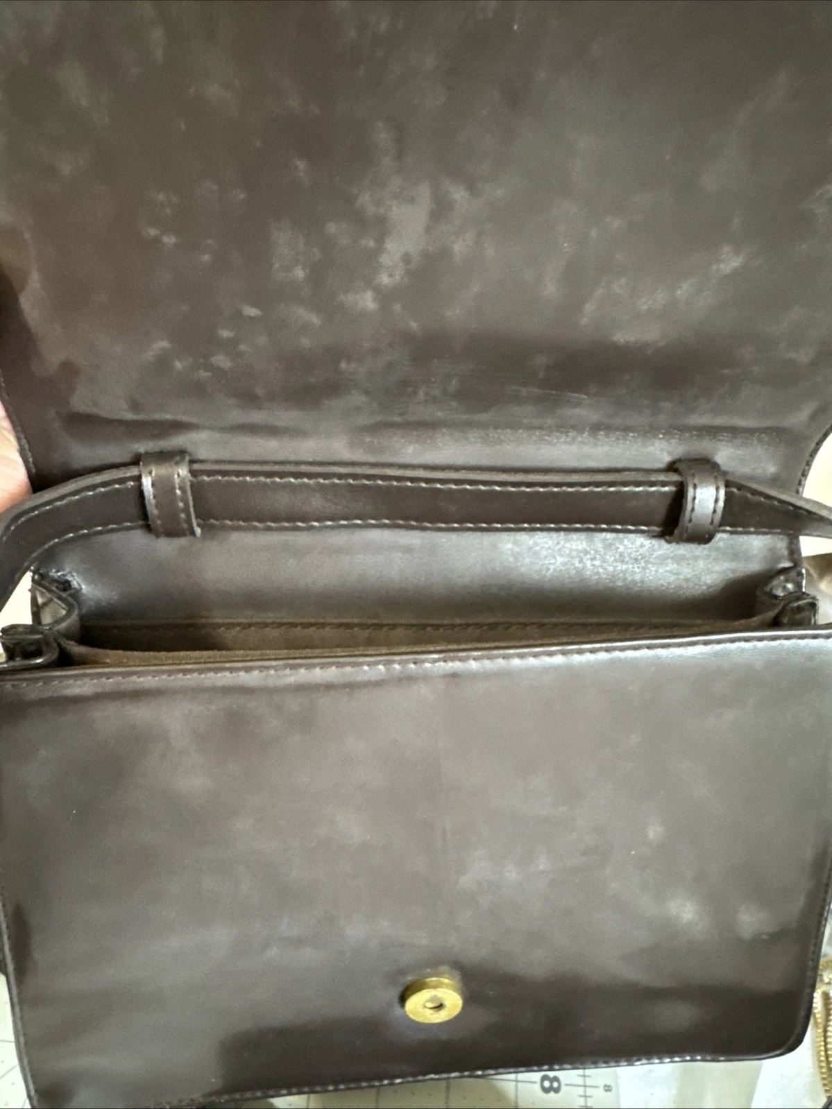 Borsa donna vintage Y2K Guess marrone fibbia metallo tracolla regolabile anni 2000