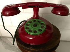Vintage Steel Toy Phone Round Shape Rare. 744