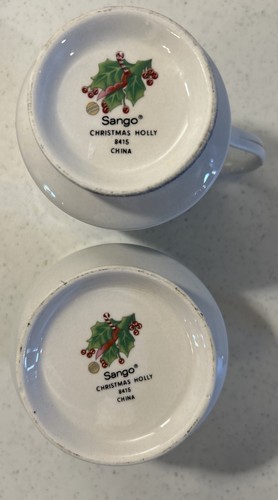 CHRISTMAS HOLLY 8415 SANGO HOLIDAY RIBBONS BELLS LIDDED SUGAR CREAMER SET - Picture 14 of 17