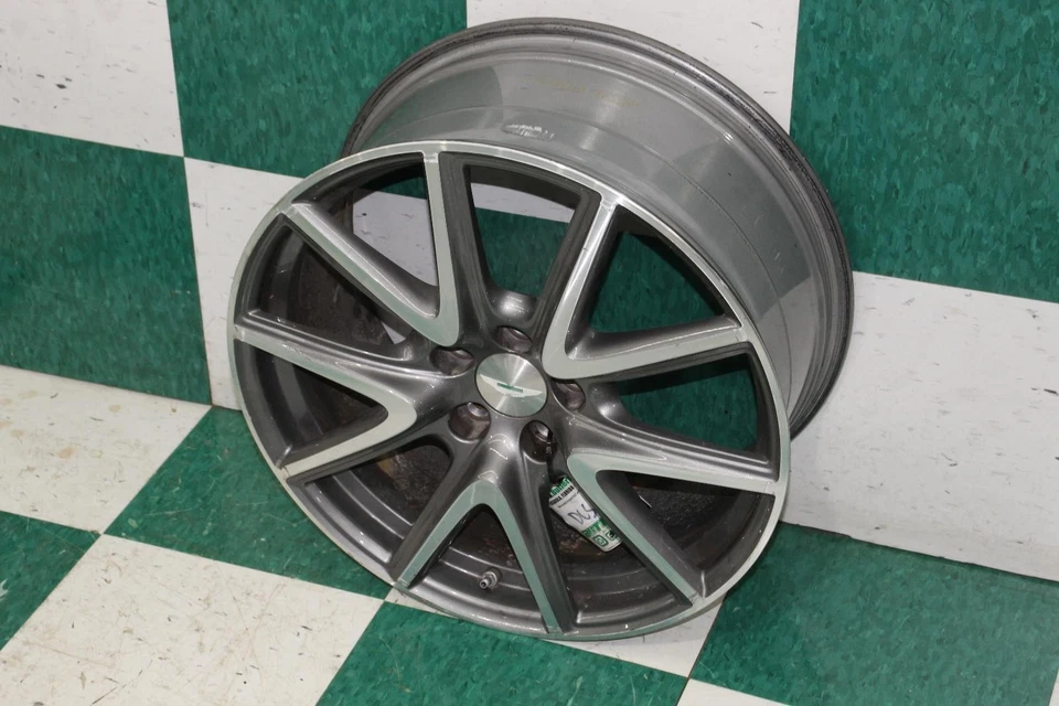 11-17 Aston Martin Vantage *SCUFFS* Grey Machine Face 19" Wheel Rim Five V Spoke - Image 3 of 4