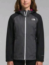 The North Face Girl's Hooded Full Zip Windbreaker Mesh Lining DryVent Jacket XL