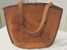 Vintage Brown Leather Handbag