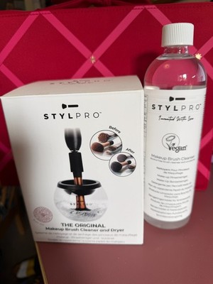 StylPro Make Up Pinsel Reiniger & Trockner Set mit Reinigungslösung - Schwarz - Neu mit Etikett