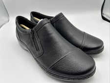 Clarks Black Tumbled Shoes Women Size 8 q419 