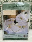 Village Linens™ Daffodils Table Topper Runner Stamped Embroidery Kit Square New