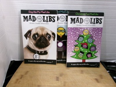 Lot Of 3 Mad Libs Cool. Christmas, Dogs NOS