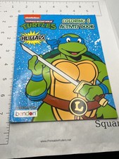 BOOK: TMNT Ninja Turtles coloring and activity book Leonardo