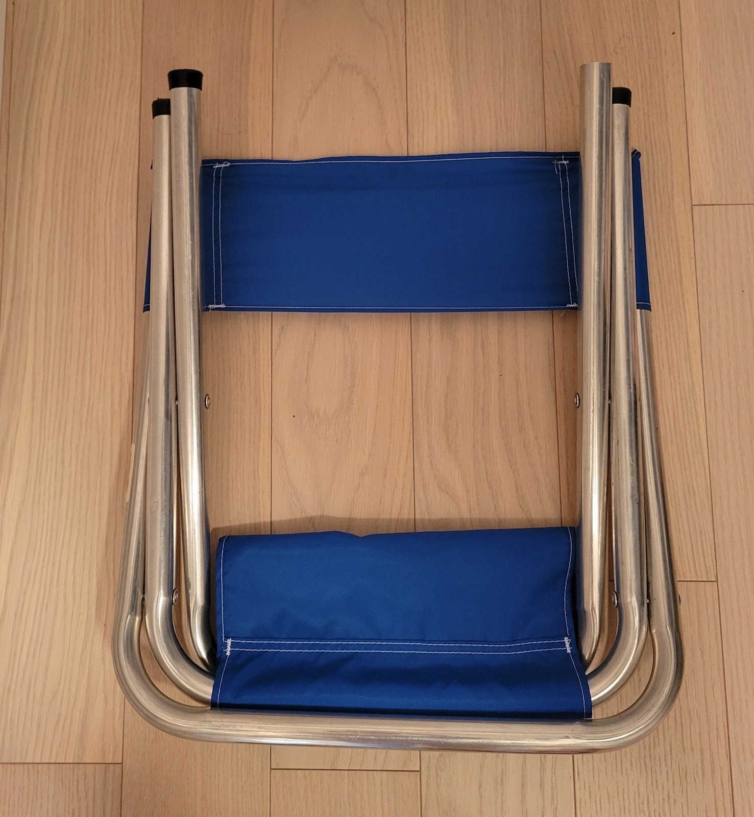 Vintage Coleman Company Aluminum Blue Camping Folding Chair Lightweight