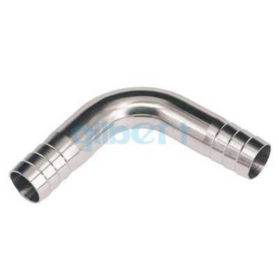 25mm 1'' Hose Barbed 304 Stainless Equal 90 Degree Elbow Sanitary Pipe Fitting *m
