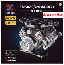 715PCS V8 Engine Model Building Blocks Kit LED APP Control STEM Toy