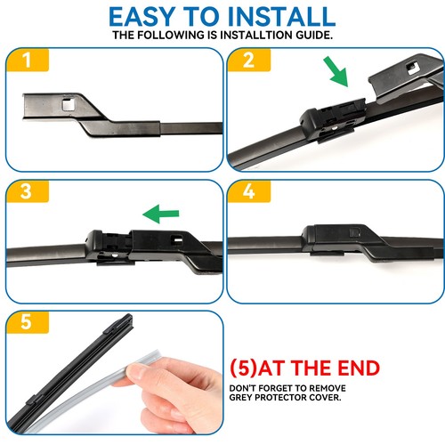 2Pcs Front Windshield Wiper Blades Set For VW Tiguan MK2 MK3 2017-2027 26"+21" - Picture 5 of 5