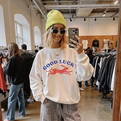 Good Luck Lucky Rabbit Sweatshirt Charm