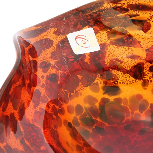 GlassOfVenice Murano Glass Millefiori Fazzoletto Bowl - Silver Red - Picture 4 of 6