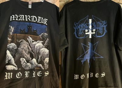 Marduk Wolves rock band tour short sleeve black color 2 side shirt KV39881