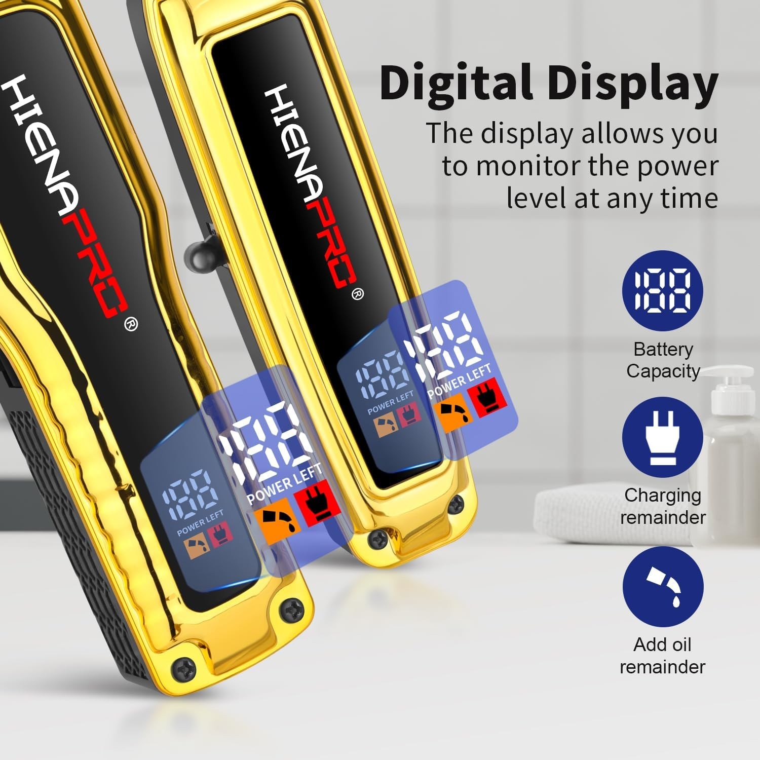 HIENA PRO Professional Hair Clipper Set for Men, Cordless Barber Set... 