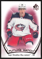 2021-22 UD SP Authentic Yegor Chinakhov 166 Future Watch Limited Red RC