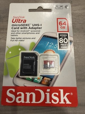 SanDisk Ultra microSDXC UHS-1 Card With Adapter 64 GB (New In Package)