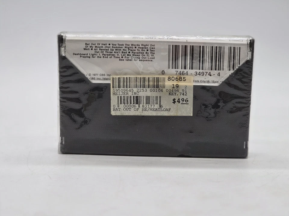 Meat Loaf Bat Out Of Hell (Cassette Tape 1977) Vintage Classic Rock New Sealed - Image 2 of 4
