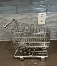 Mini Metal Wire Rolling Shopping Basket Hand Cart