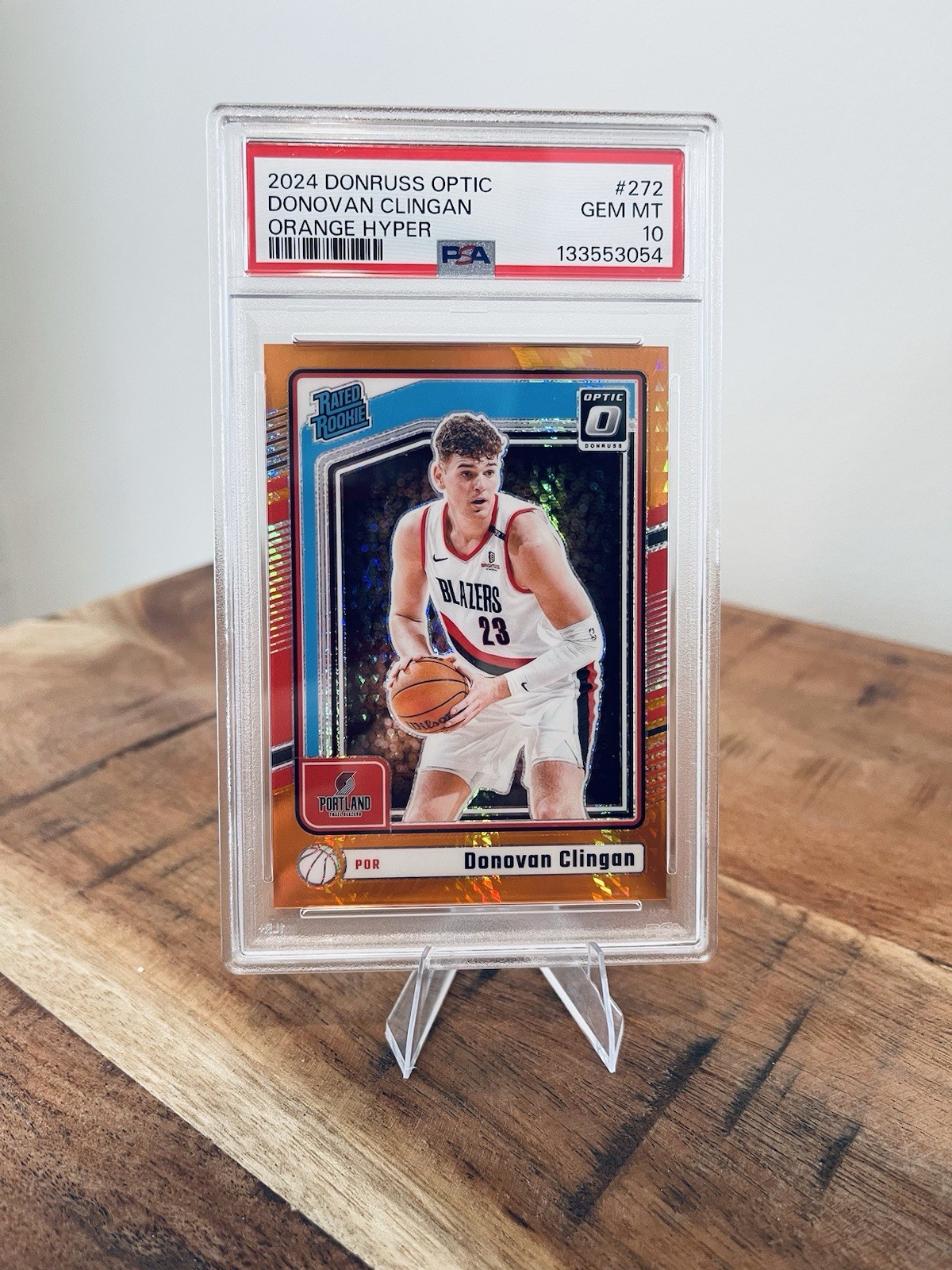 DONOVAN CLINGAN 2024-25 Donruss Optic Hyper Orange/299 #272 RC PSA 10 Pop 1