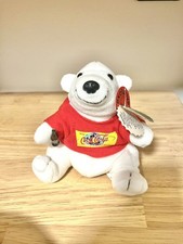 RARE 1998 World of Coca-Cola Atlanta Bean Bag Polar Bear Plush 0191 Coke