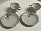 Lefton Vintage Fine China Set Of 2 Cups And Saucers. Gold Wheat Pattern And Trim — photo 1