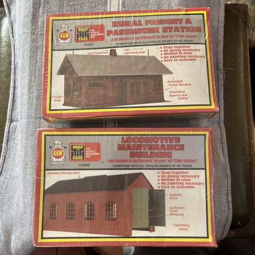 A.H.M. Snap Eaze HO Scale Building Kits. Set Of Two.