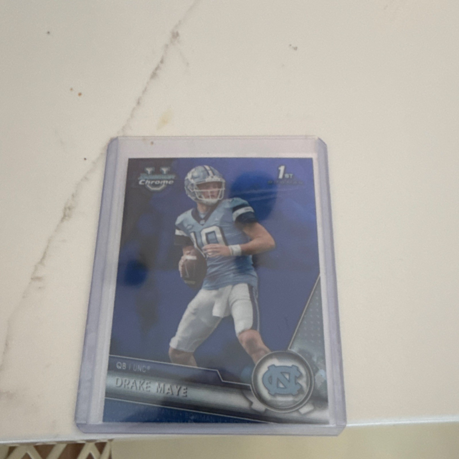 2023 Topps Bowman Chrome Sapphire Drake Maye #200 North Carolina Football Card