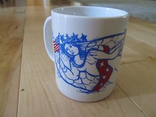 SUSAN AND RUSSELL BOLT 2001 PATRIOTIC ANGEL COFFEE MUG FLAG SIGNED JULY 4TH